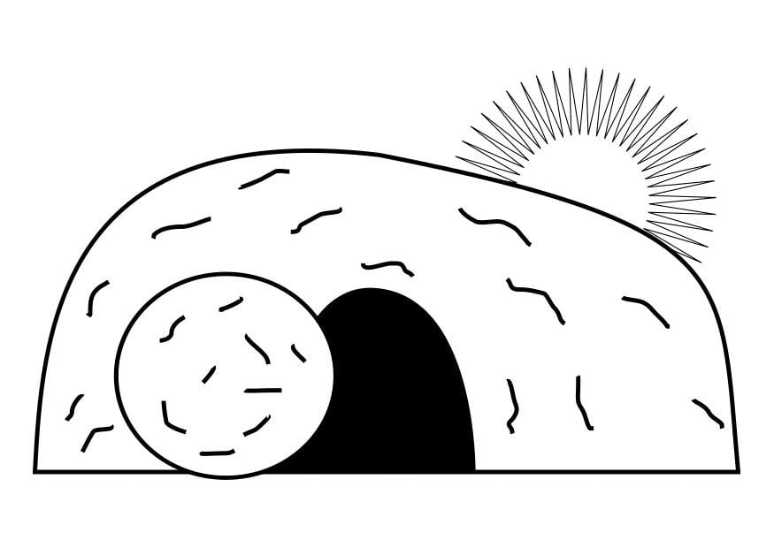 Coloring page empty tomb