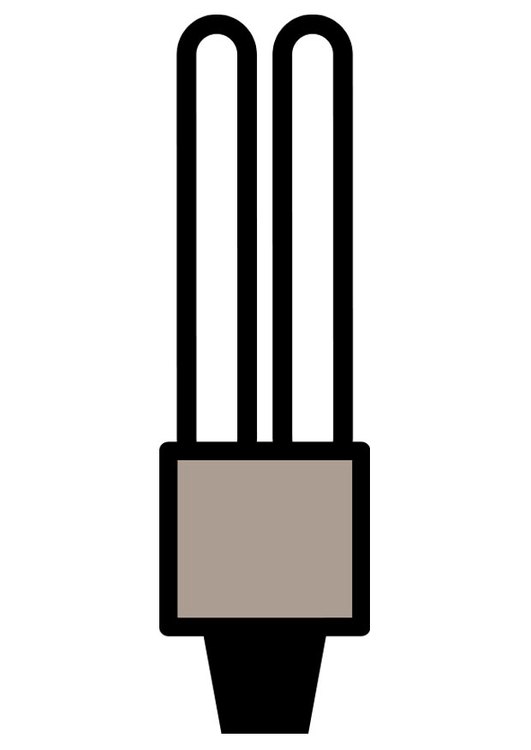 Coloring page energy saving light bulb