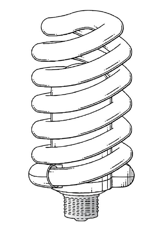 Coloring page Energy saving light bulb