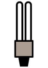 Coloring page energy saving light bulb