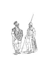Coloring pages English soldier in the Roman Army
