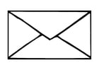 Coloring page envelope