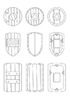 Coloring pages escutcheons