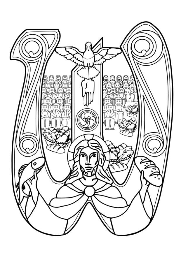 Coloring page eucharist