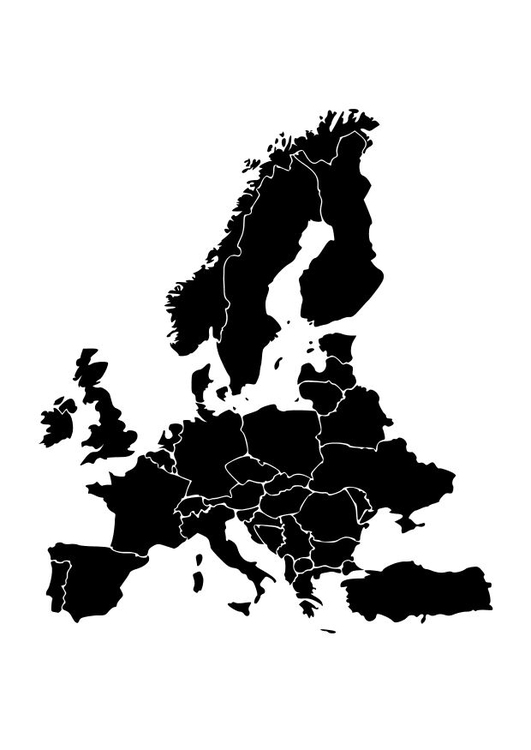 Coloring page Europe