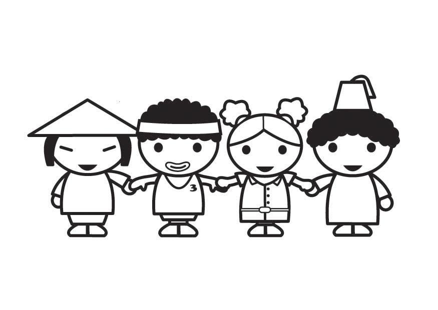 Coloring page everyone is equal