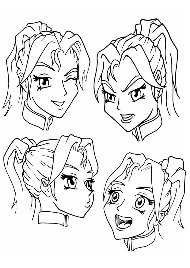 Coloring page expressions, emotions