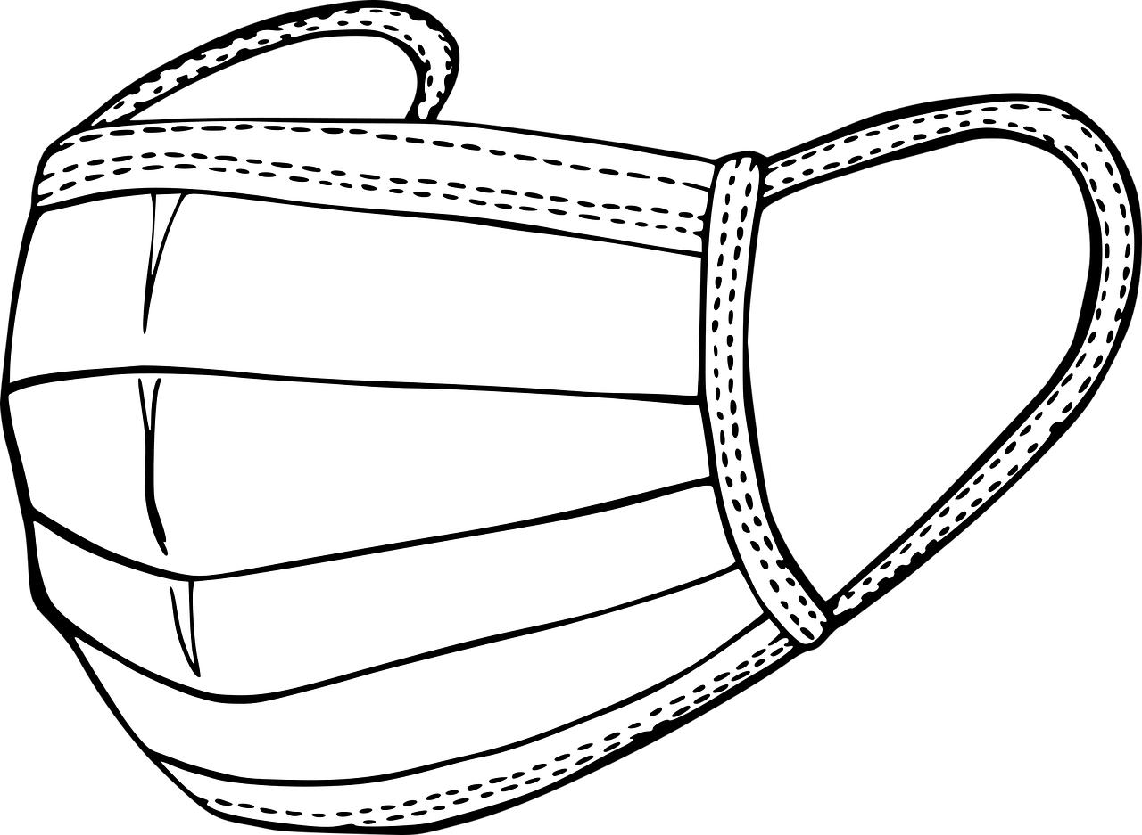 Coloring page face mask