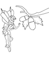 Coloring pages fairy at acorn