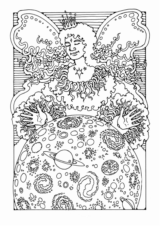 Coloring page fairy