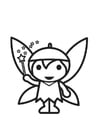 Coloring pages Fairy - Elf