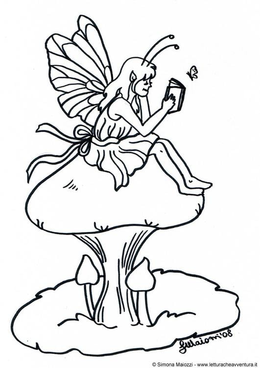 fairy on mushroom