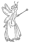 Coloring page fairy