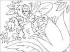 Coloring page fairy