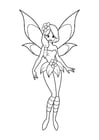 Coloring page fairy