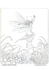 Coloring page fairy