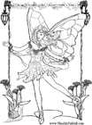 Coloring page fairy