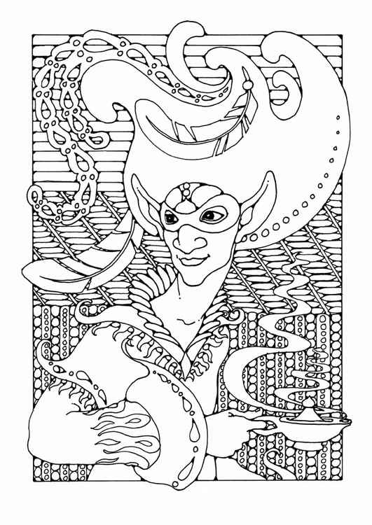 Coloring page fairy tale character