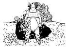 Coloring pages fairy tale figure