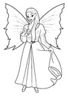 fairy with dress and butterfly