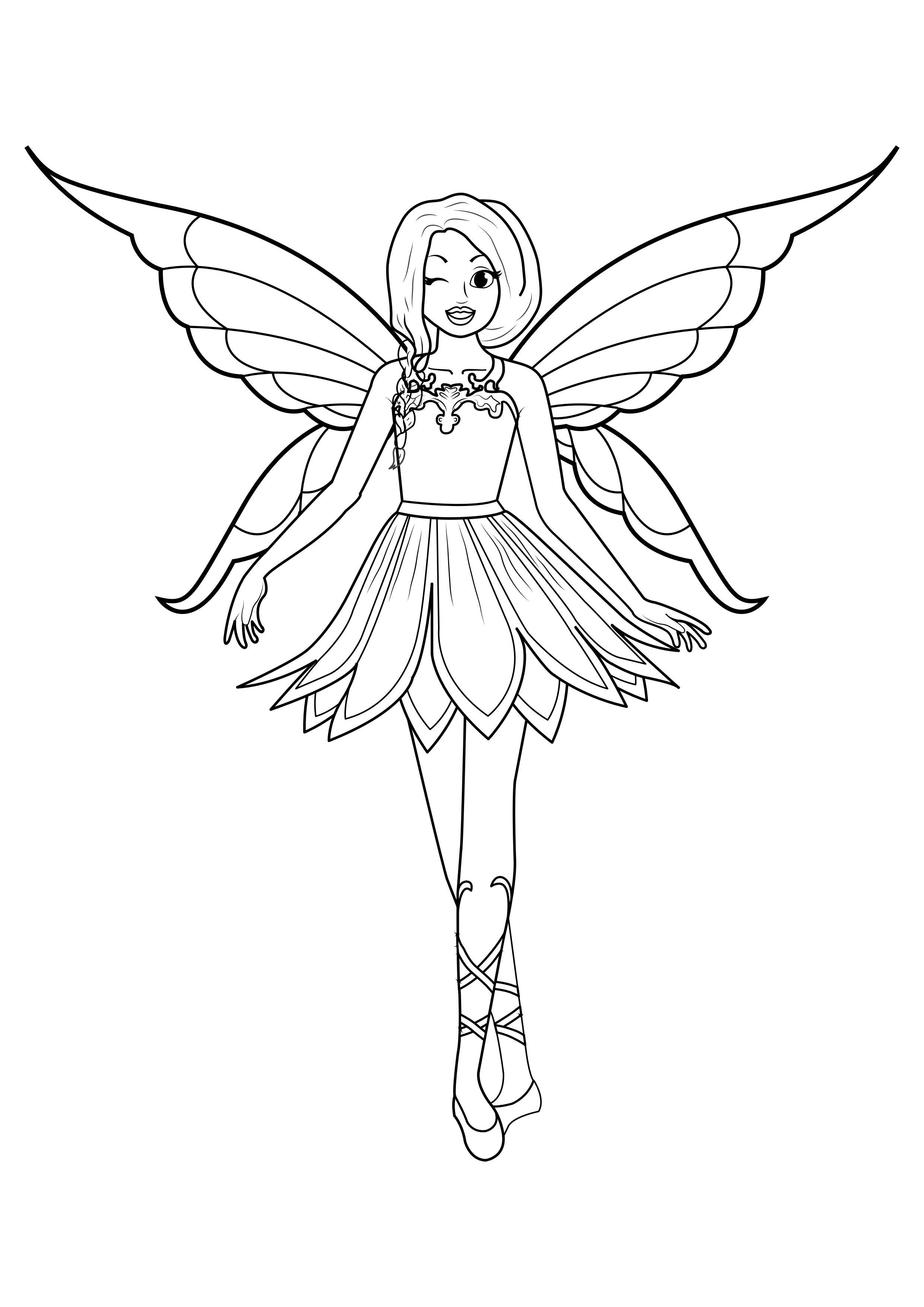 Coloring page fairy with wink
