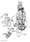 Coloring page falconer