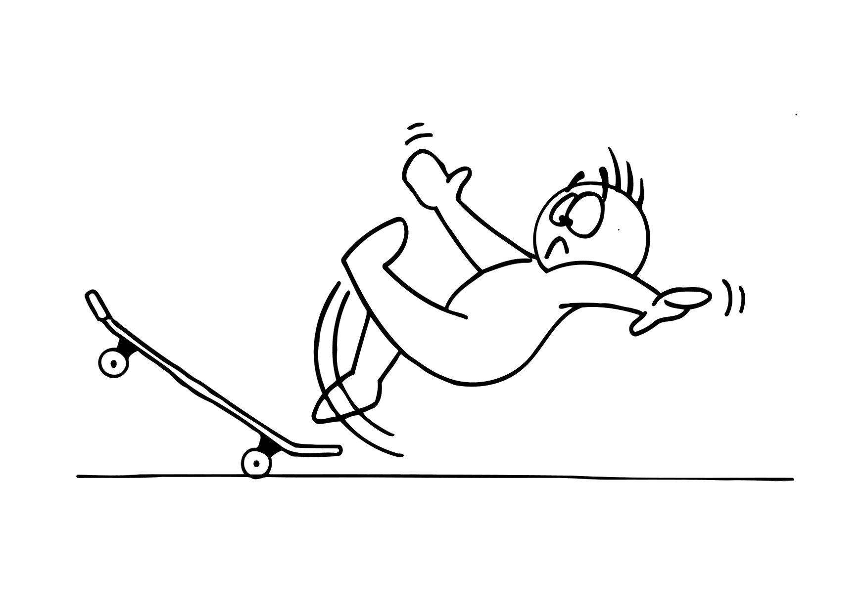 Coloring page falling
