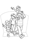 Coloring pages family