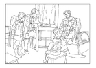 coloring-page family 18th century
