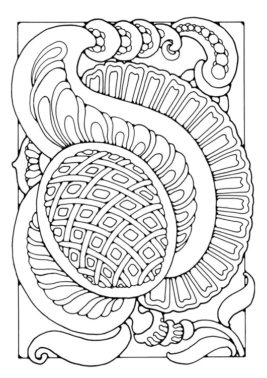 Coloring page fantasy flower