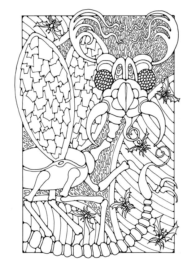 Coloring page fantasy insect