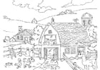 Coloring page farm