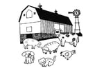 Coloring page farm