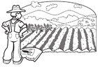 Coloring page farmer 1