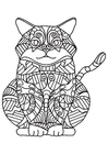 Coloring page fat cat