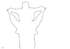 Coloring page father and child