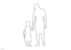 Coloring pages father and son