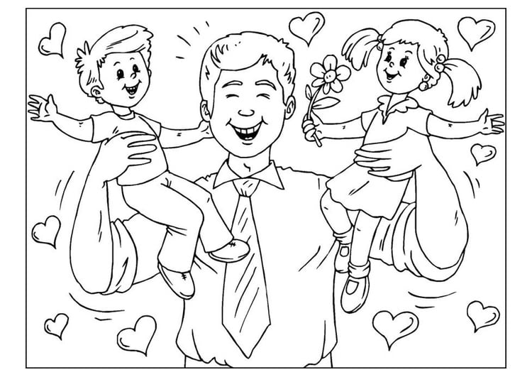 Coloring page Father's Day