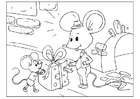 Coloring pages Father's Day - mice