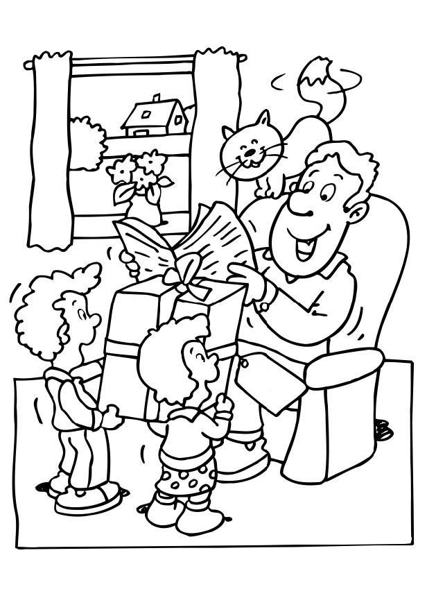 Coloring page Fathers' Day