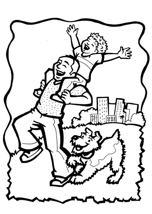 Coloring page father's day