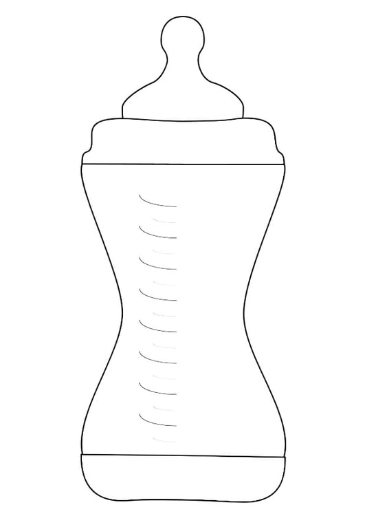 Coloring page feeding bottle