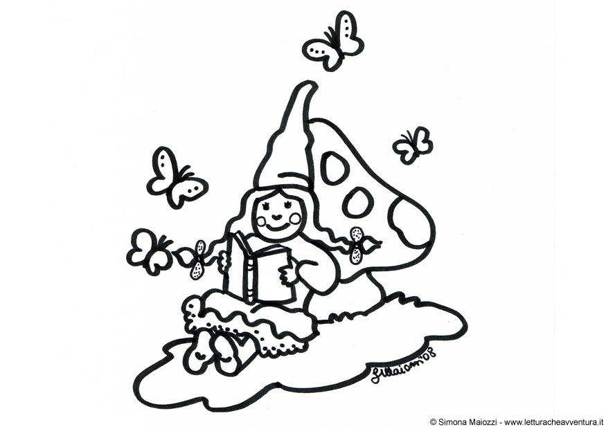 Coloring Page female dwarf - free printable coloring pages - Img 12388