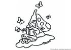 Coloring pages female dwarf
