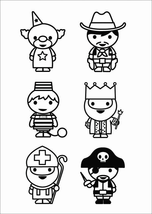 Coloring page figures