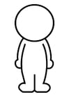 Coloring pages figurine - empty face