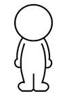 Coloring page figurine - empty face