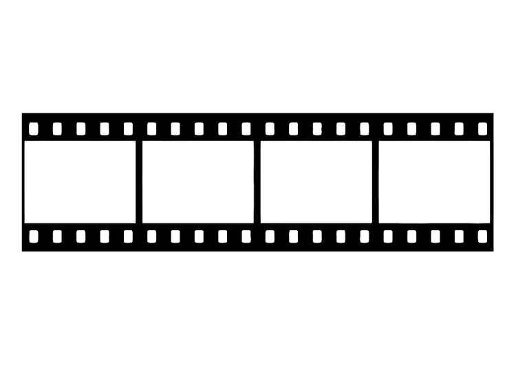 Coloring page film strip, film negative