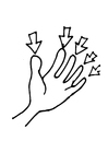 Coloring page fingers