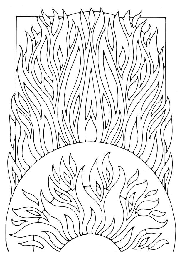 fire coloring page